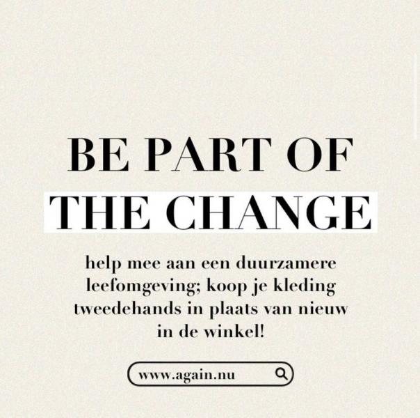 Be part of change - shop 2de hands kleding